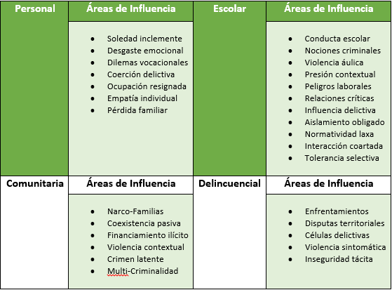Dimensiones y áreas de influencia de la Inserción