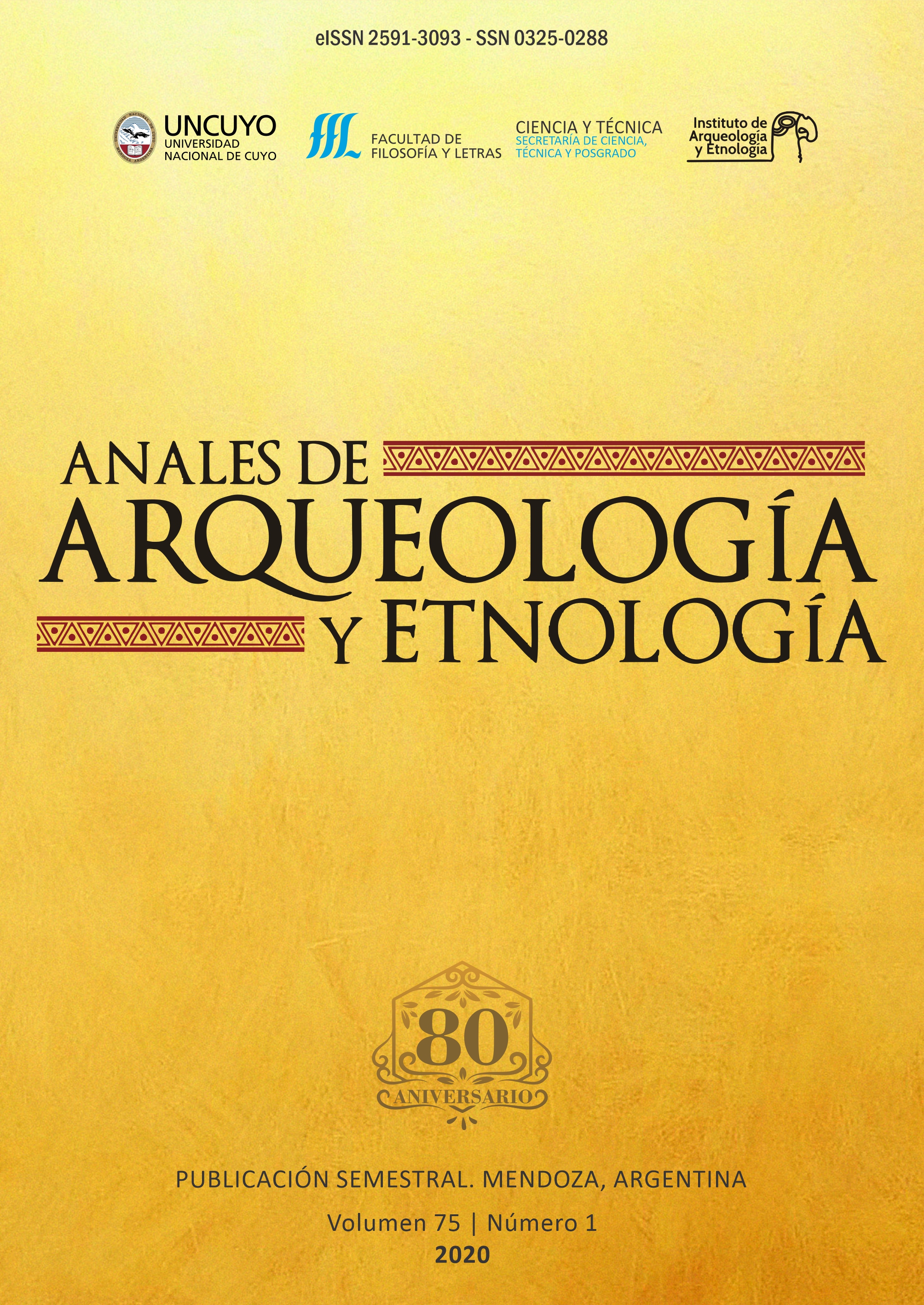 					Ver Vol. 75 Núm. 1 (2020): Dossier: 80 años de Anales de Arqueología y Etnología (1940-2020)
				