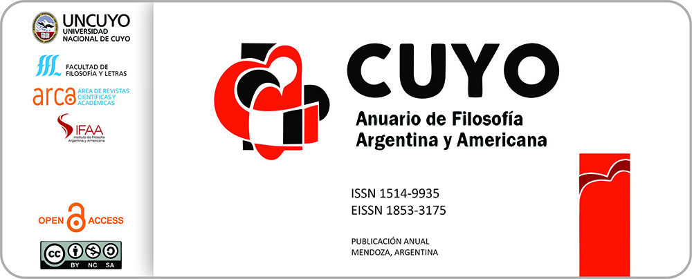Cuyo. Anuario de Filosofía Argentina y Americana