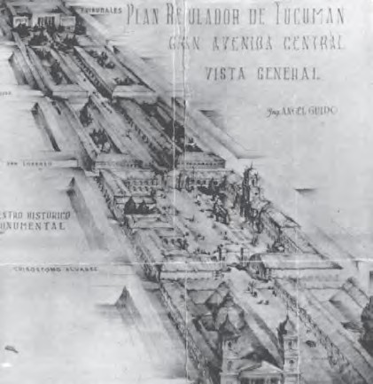 Gran Avenida Central del plan regulador de Tucumán