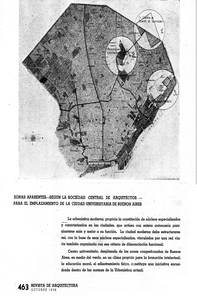 Posibles ubicaciones de la Ciudad Universitaria en Buenos Aires