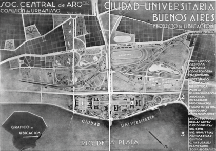 Proyecto de la Ciudad Universitaria en Buenos Aires.
