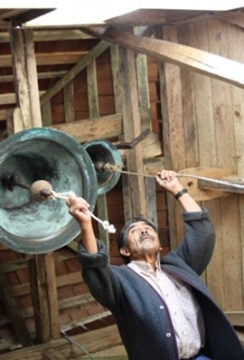 Manuel Nahuelcheo, fiscal de la iglesia Nuestra Señora de la Candelaria de Quinterquen