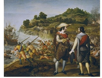 Fig. 3. La recuperación de la isla de Puerto Rico por don Juan de Haro [1625].