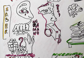 Representación de pensamiento visual. 