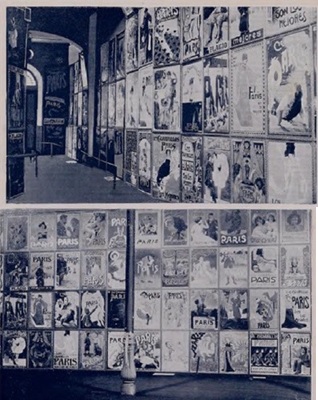 Vistas de la exposición de carteles del concurso de cigarrillos París