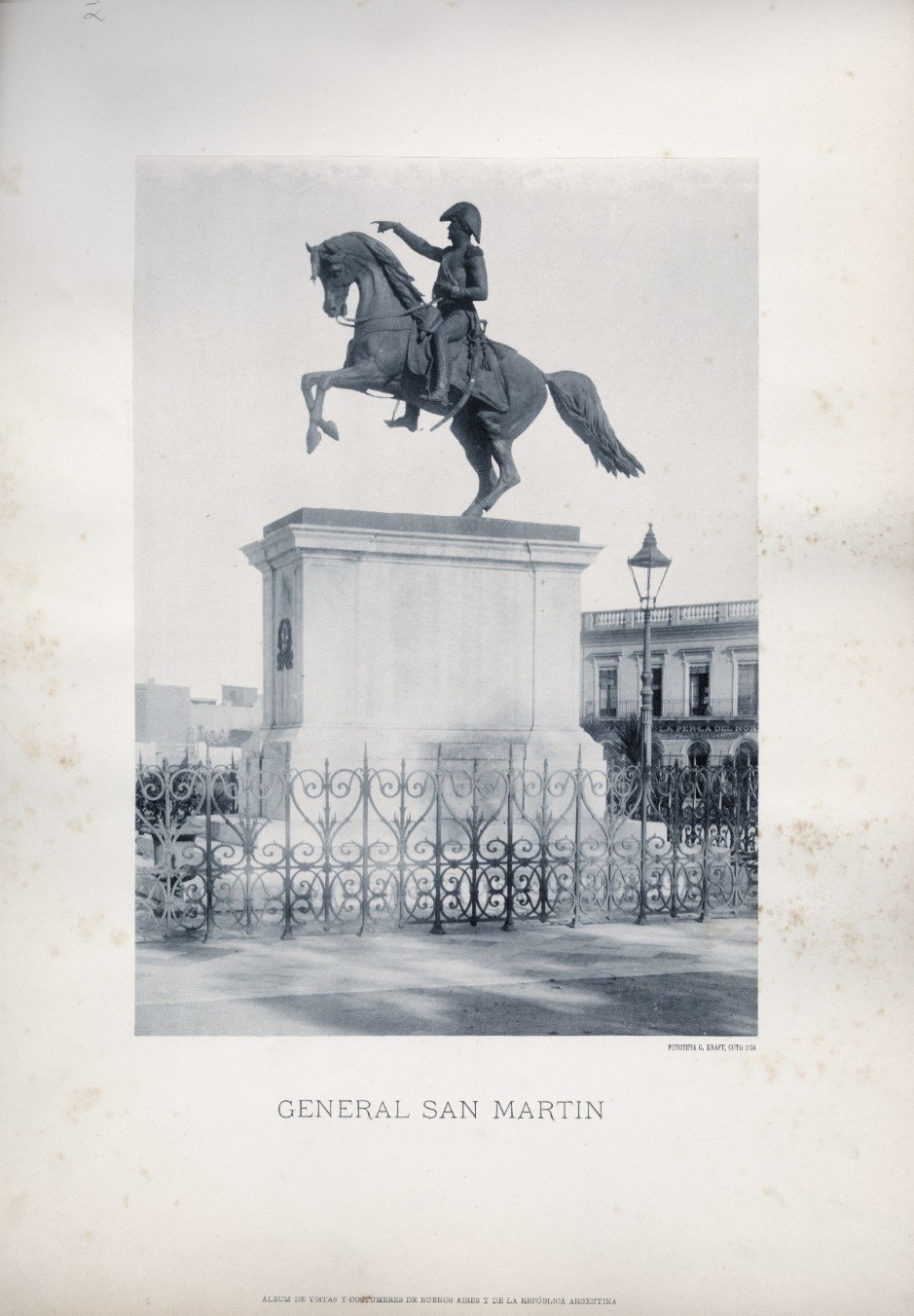 Estatua ecuestre de José de San Martín. Anónimo, Buenos Aires, 1891[23]