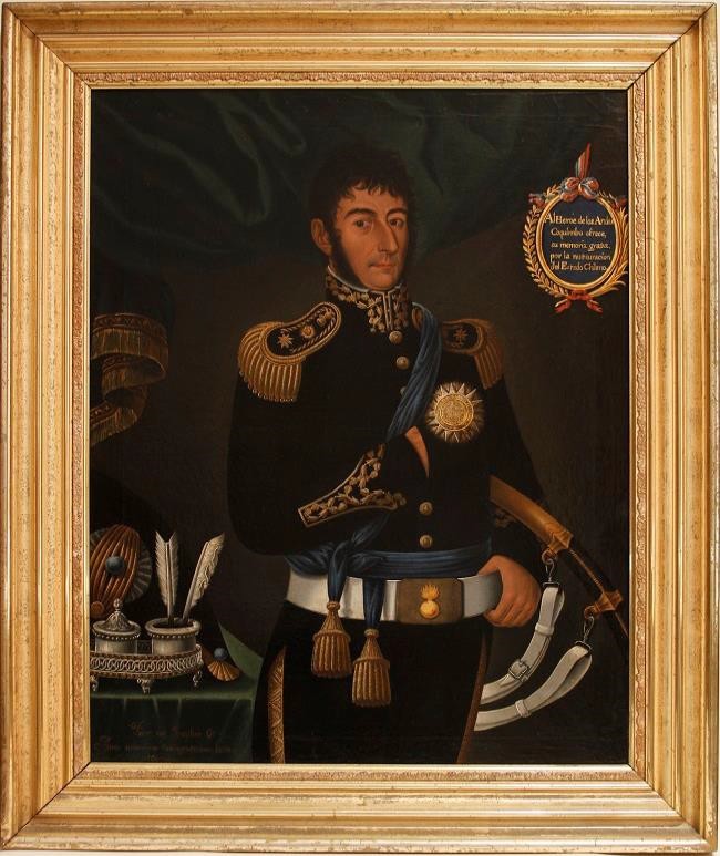 José Gil de Castro, General José San Martín, 1818, óleo sobre tela, Museo Histórico Gabriel González Videla, La Serena, Chile.