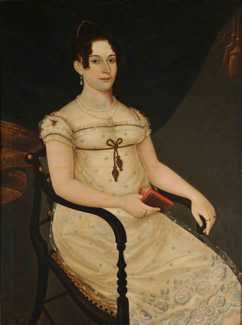 José Gil de Castro, Doña María del Tránsito Baeza Besoayn de Melián, 1819, óleo sobre tela, Museo Nacional de Bellas Artes, Santiago de Chile.