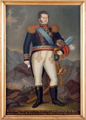 José Gil de Castro, Capitán General Bernardo O’Higgins Riquelme, 1820, óleo sobre tela, Museo Histórico Nacional, Santiago de Chile.