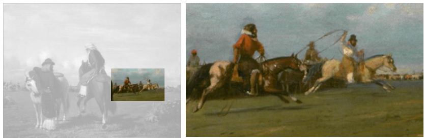 Prilidiano Pueyrredón. Los capataces (detalle). Elaboración propia[43].