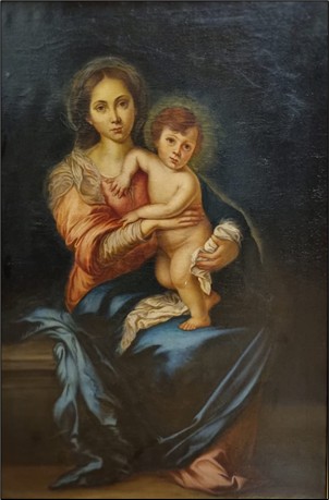 Copia de la Virgen con el Niño de Murillo