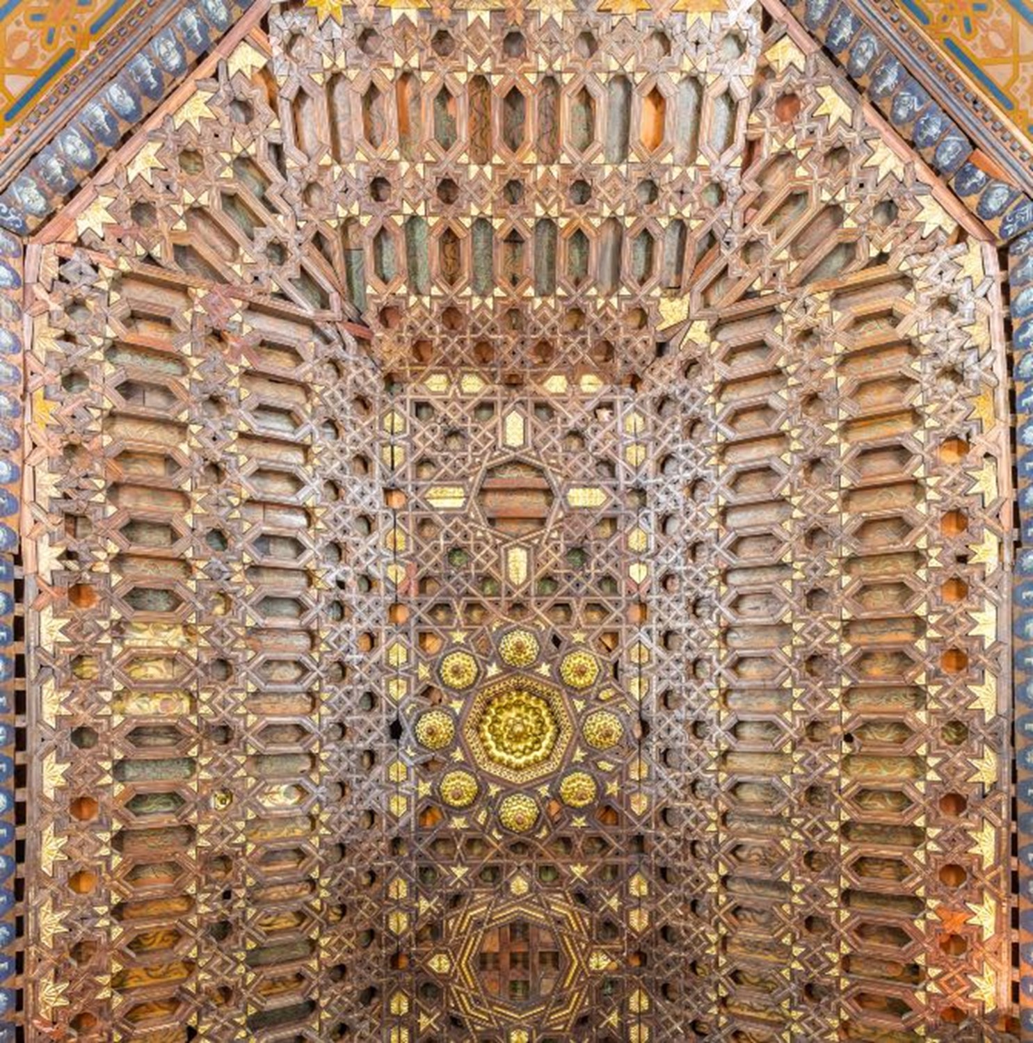 Techumbres del coro, Sebastián Dávila (atrib.), finales del siglo XVI, Iglesia de San Francisco, Quito (Ecuador).
