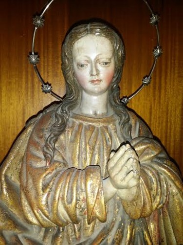 Inmaculada Concepción, Blas García Ravelo (atrib.), siglo XVII, Iglesia de Santa Úrsula, Santa Úrsula (Tenerife, España). 