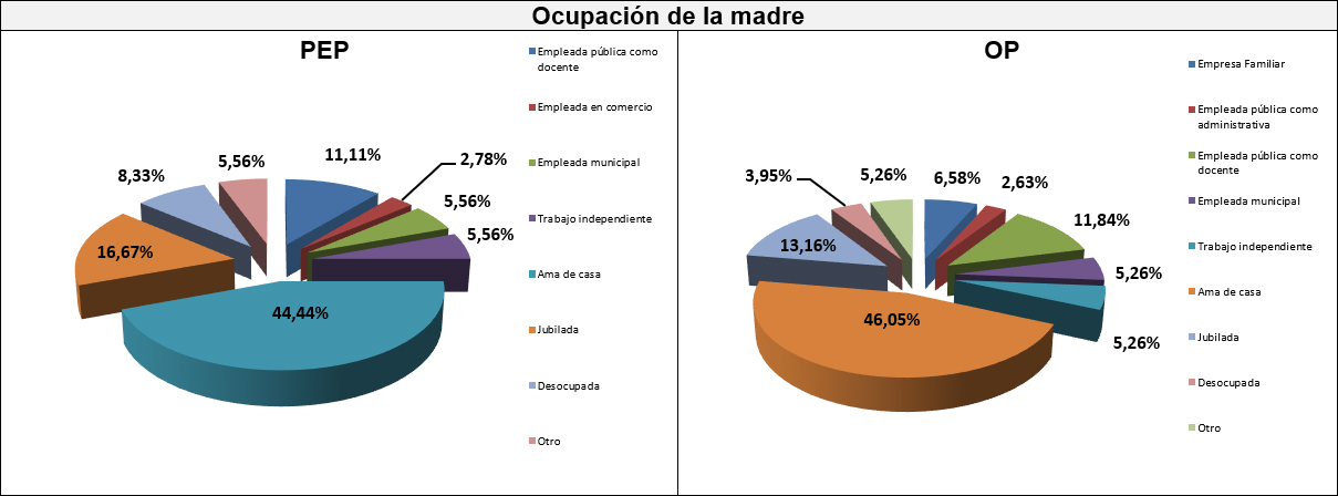 Gráfico catorce: Ocupación de la madre
