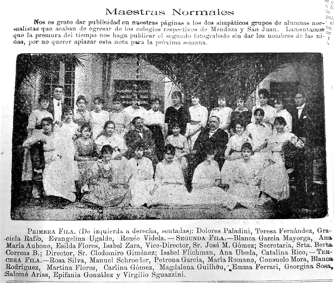 Figura
  1: Egresadas de la Escuela Normal de Mendoza 1918