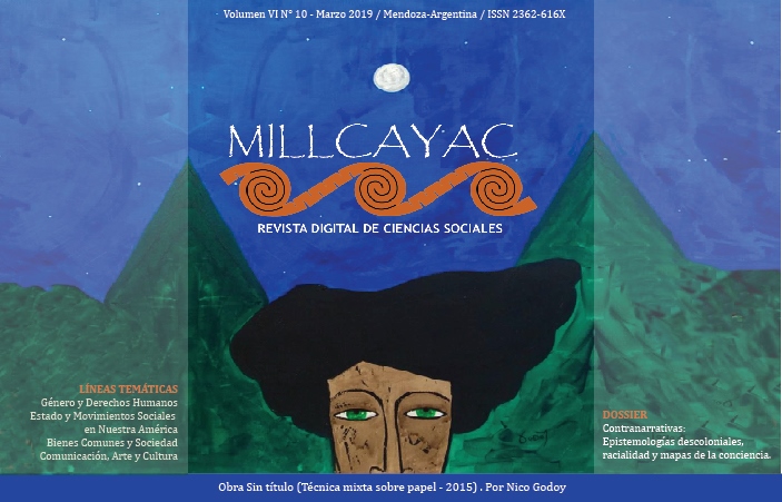 					Ver Vol. 6 Núm. 10 (2019): Millcayac Revista Digital de Ciencias Sociales (marzo-agosto)
				