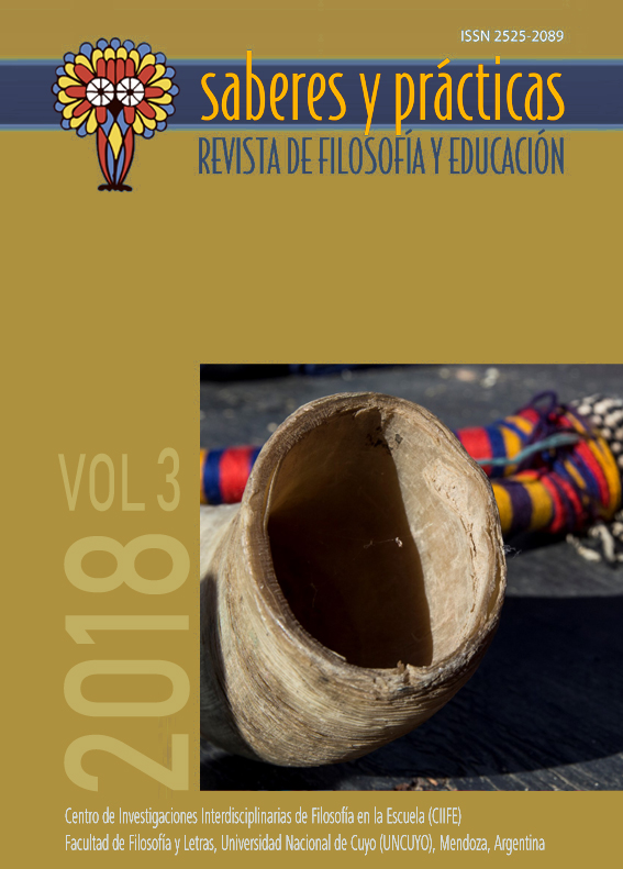 Saberes y prácticas. Revista de filosofía y educación. Volumen 3