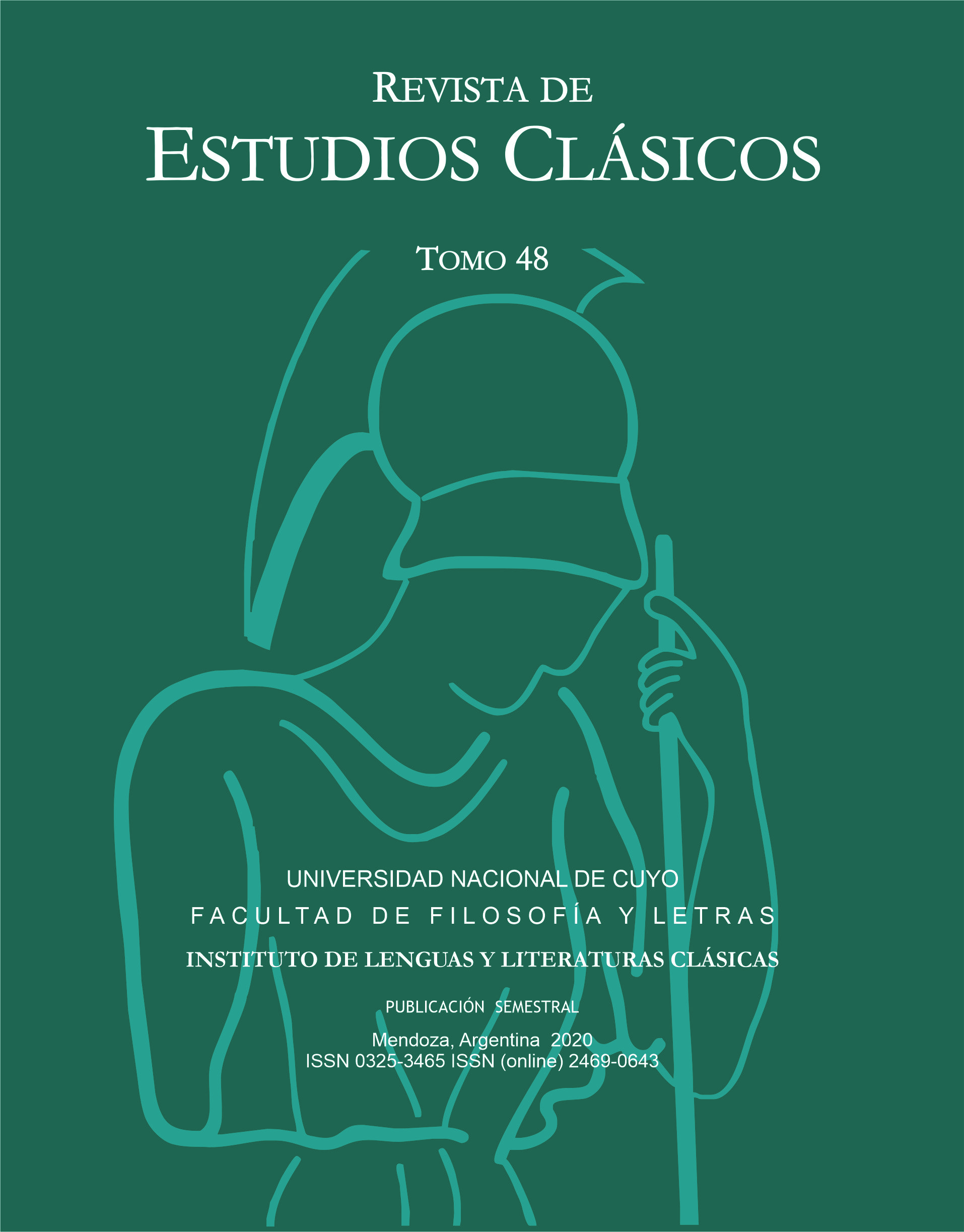 Tapa de la Revista de Estudios Clásicos, Tomo 48, 2020