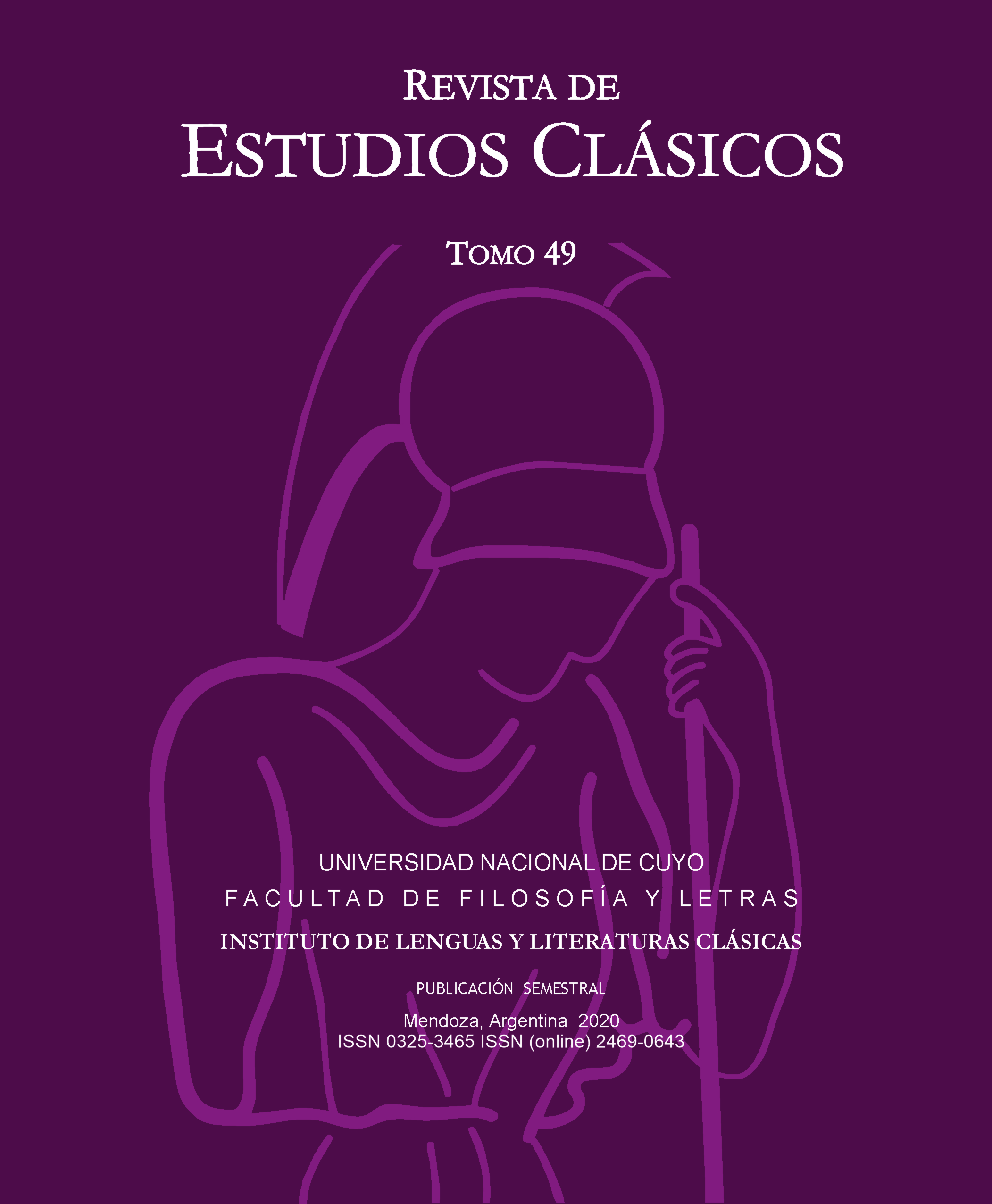 Tapa de la Revista de Estudios Clásicos, Tomo 49, 2020