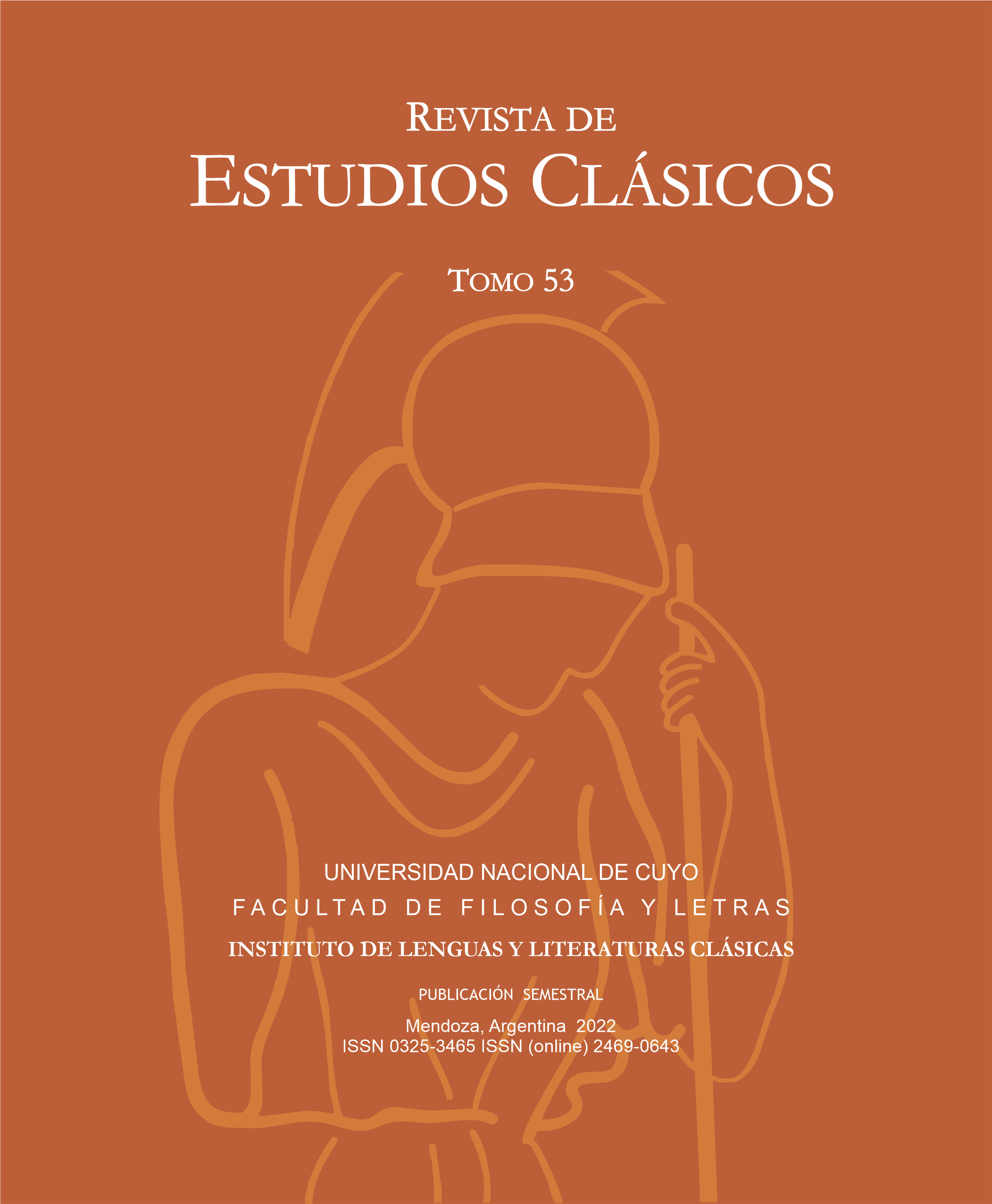 Tapa de Revista de Estudios Clásicos N° 53, 2022