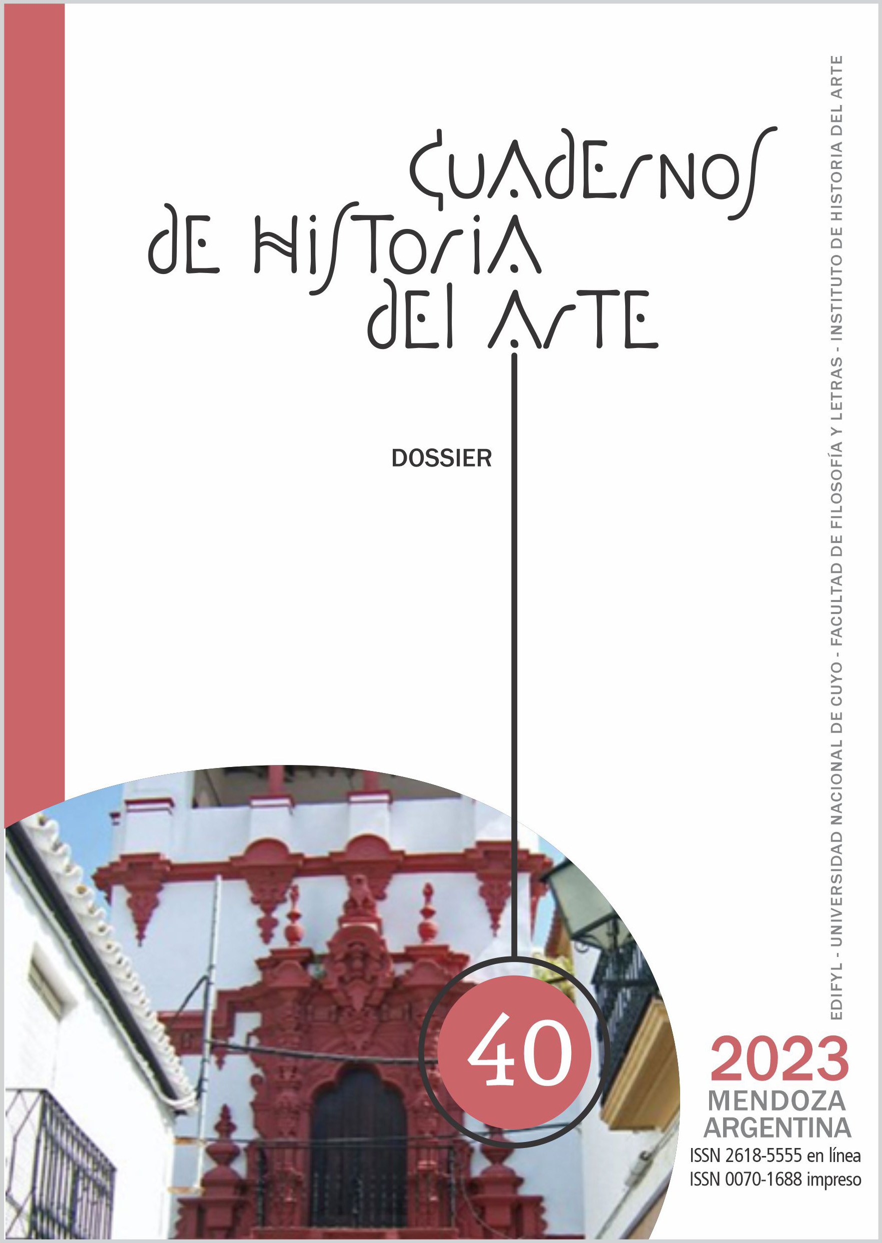 Portada del número 40 del año 2023 de la revista Cuadernos de Historia del Arte
