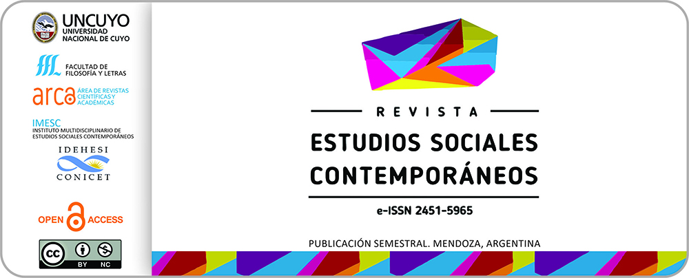 Imagen de inicio de la revista Estudios Sociales Contemporáneos