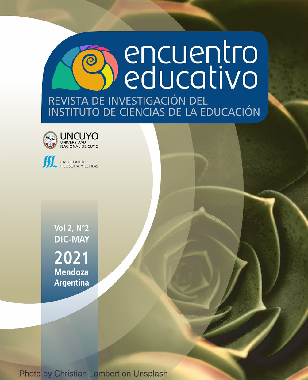 Imagen de tapa de la Revista Encuentro Educativo. Vol 2, Nº2 - Dic-May 2021