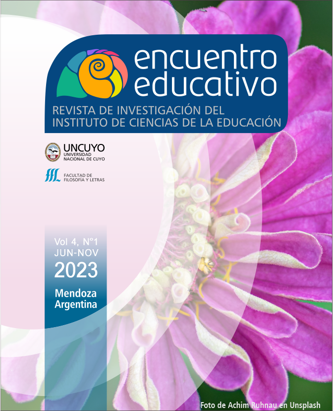 Portada del volúmen 4, número 1 de 2023 de la revista Encuentro Educativo